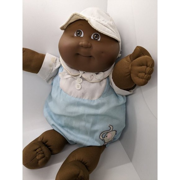 African American Vintage Cabbage Patch Kids Doll Curly Brown Hair Baby Boy 1984 - Picture 2 of 6